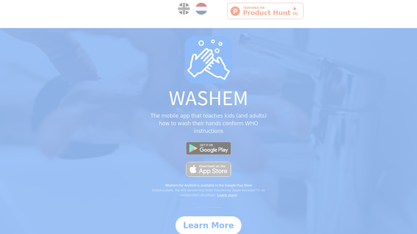 Washem Landing page