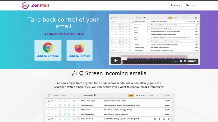 ZenMail Landing Page