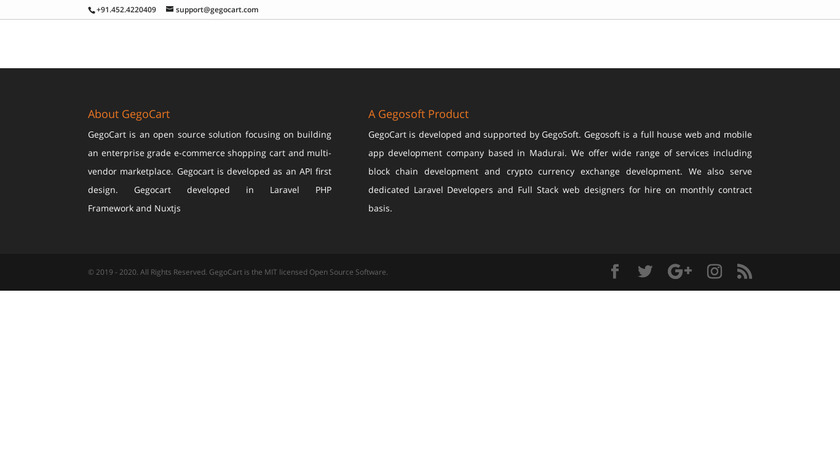 GegoCart Landing Page