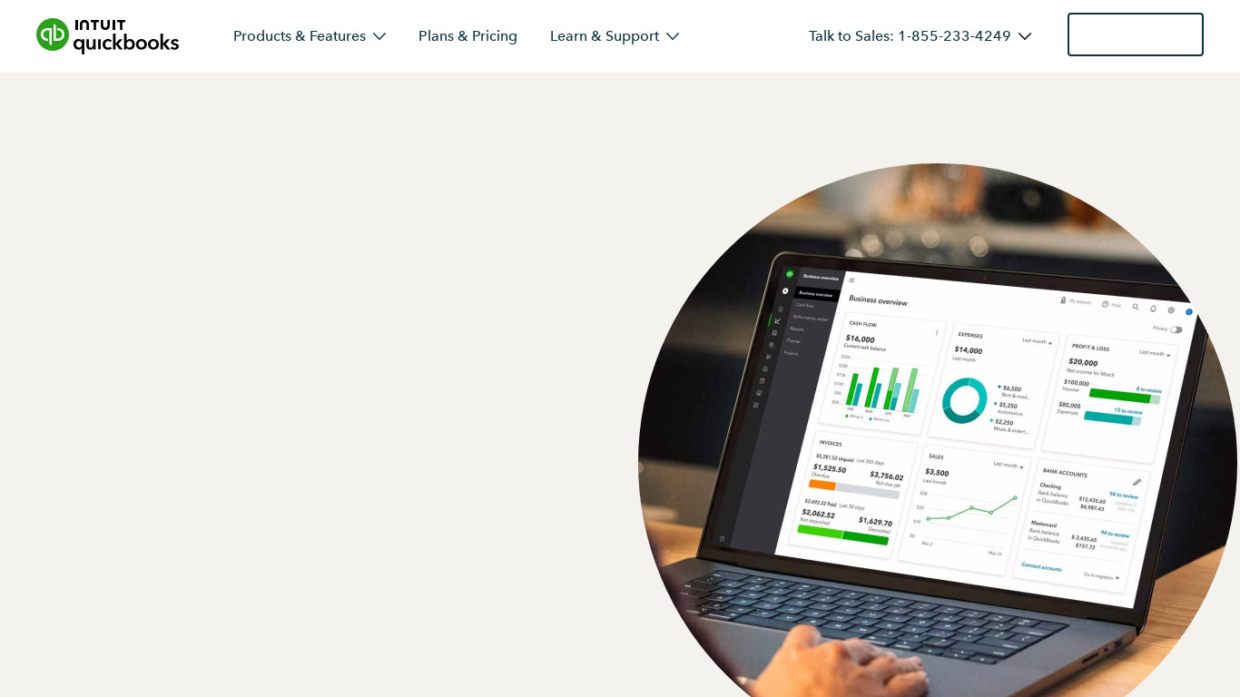 Q6 Cloud Accounting Landing page
