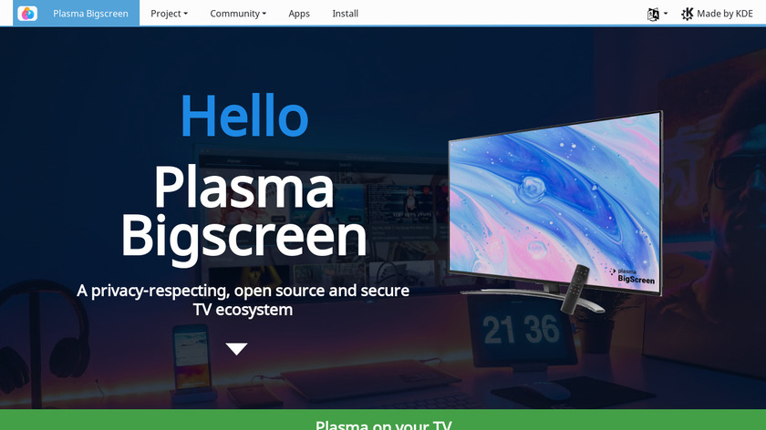 Plasma Bigscreen Landing Page