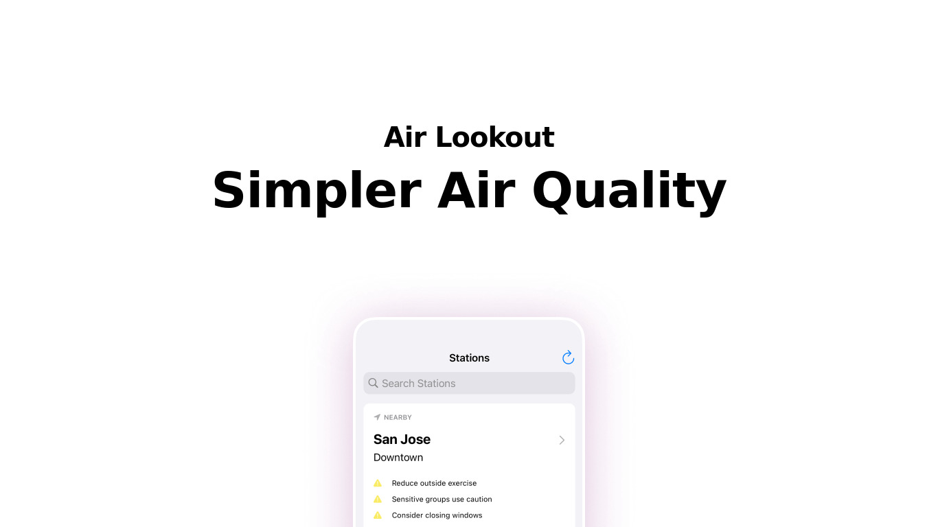 Air Lookout Landing page
