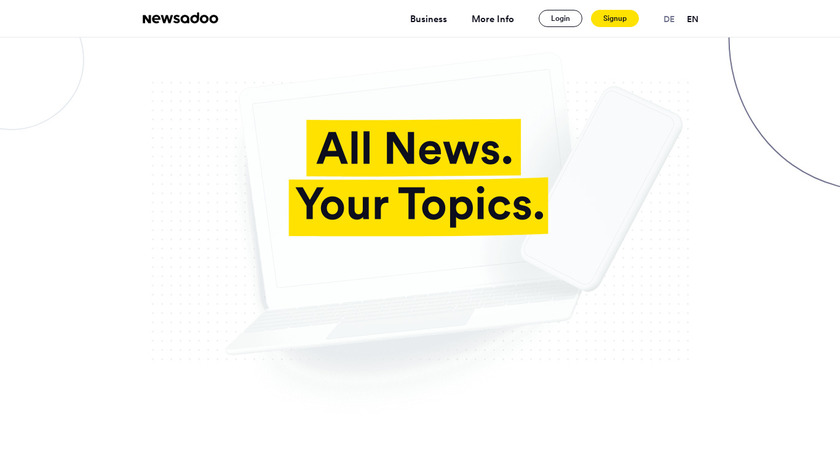 Newsadoo Landing Page