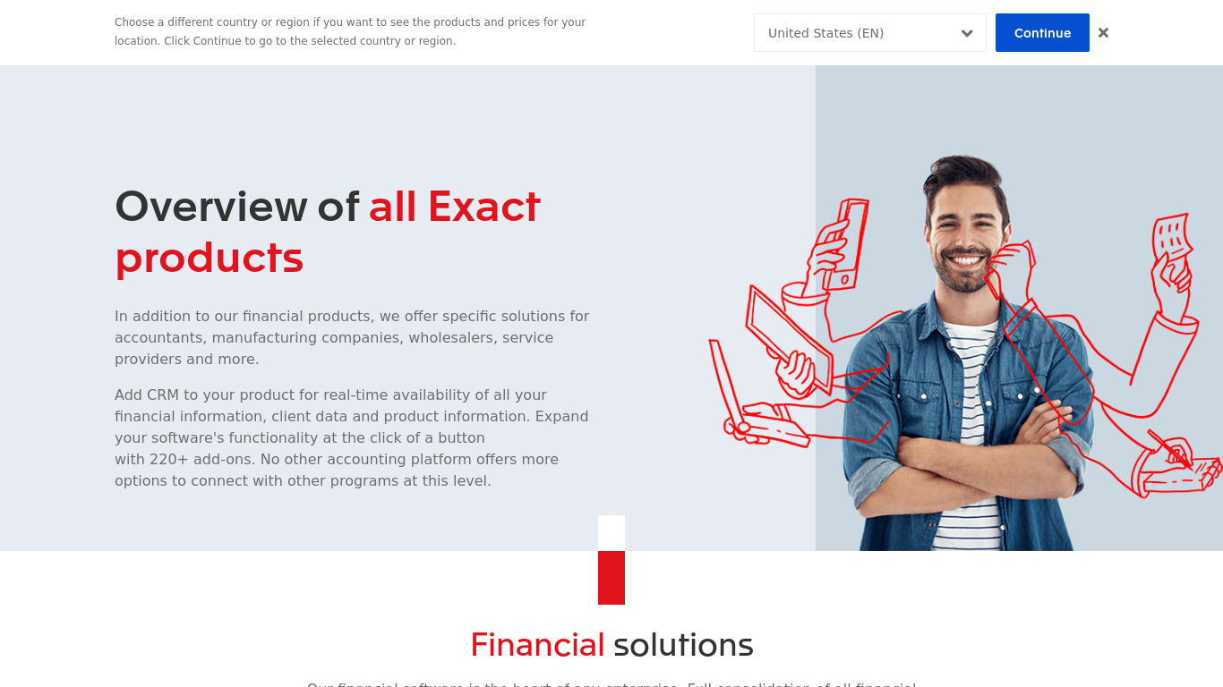 Exact for Time & Billing Landing page