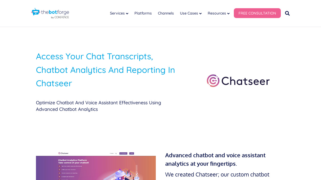 Chatseer Landing page