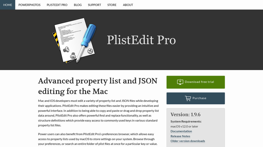 PlistEdit Pro Landing Page