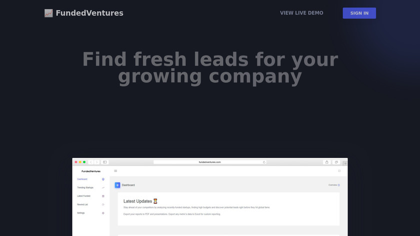 FundedVentures Landing Page