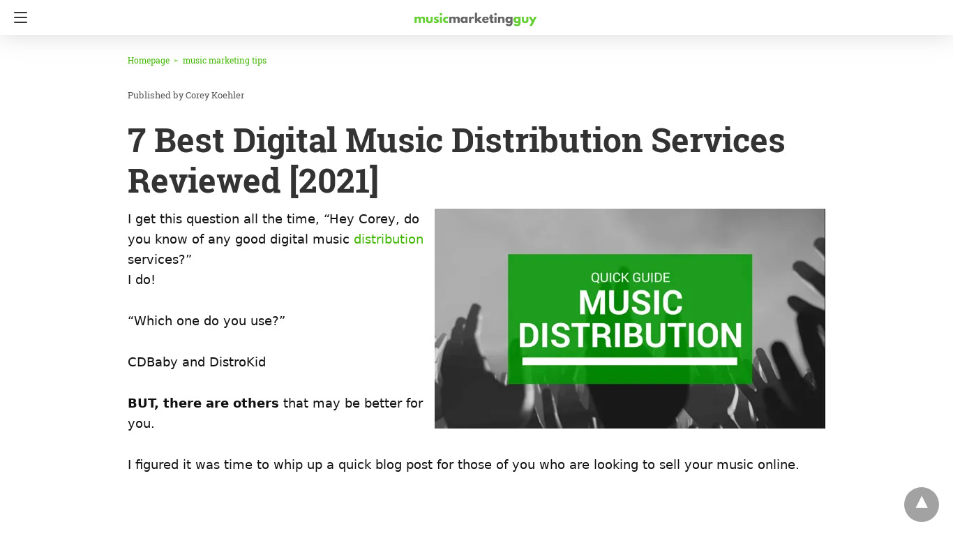 CD Digital Distribution Suite Landing page