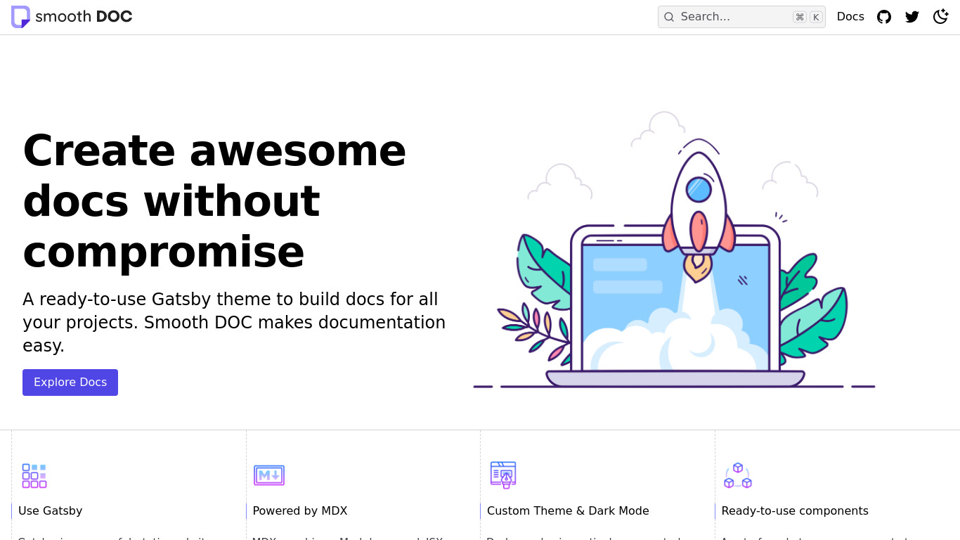Smooth DOC Landing page