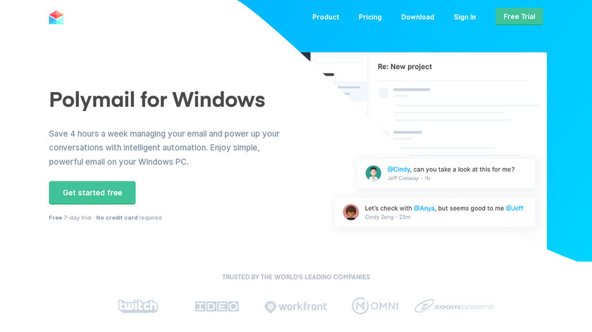 Polymail Windows Landing Page