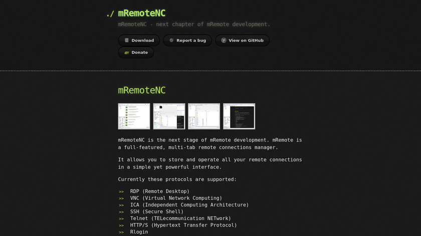 mRemoteNC Landing Page