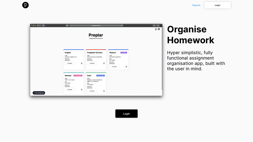 Preplar Landing Page