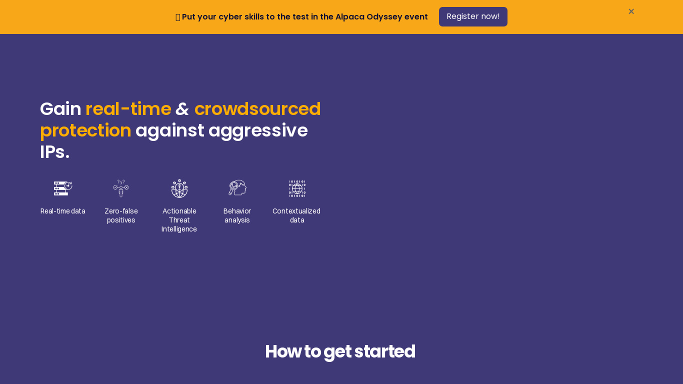 CrowdSec Landing page