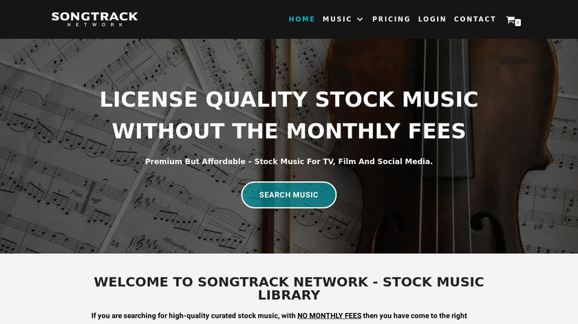 SongTrack Network Landing Page