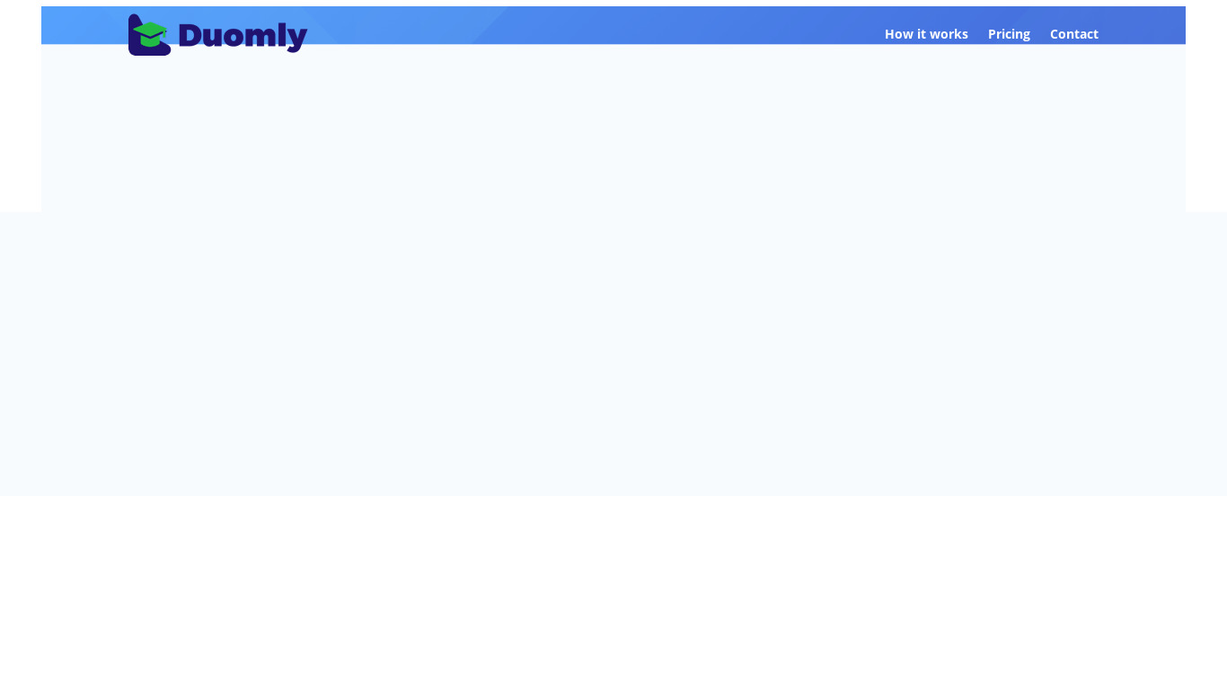 Duomly Backend Generator Landing page