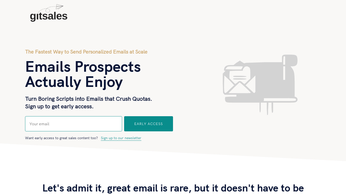 GitSales Landing page