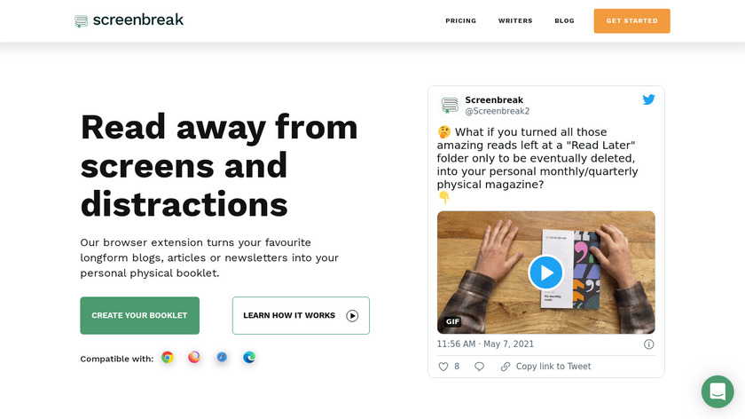 Screenbreak Landing Page