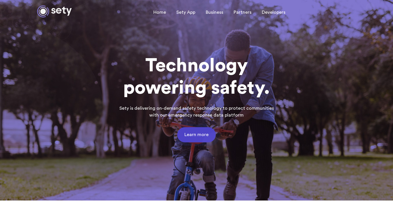 Sety Landing page