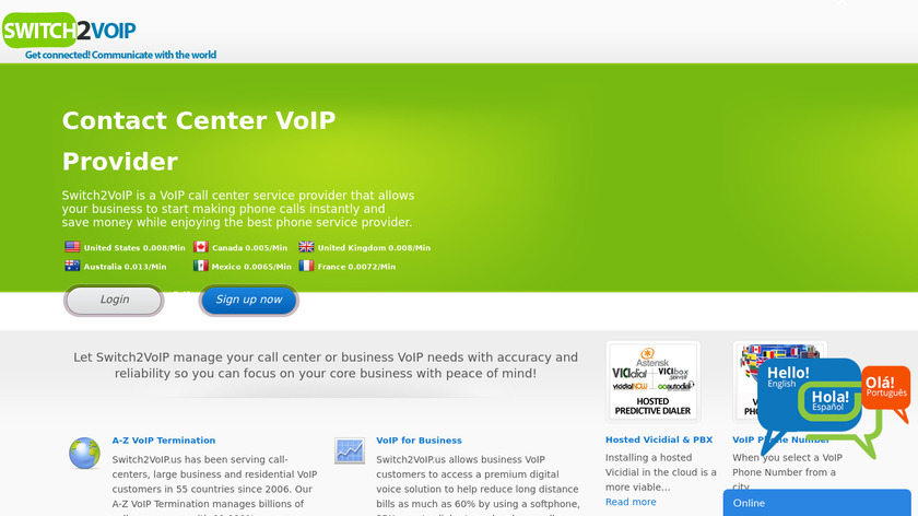 Switch2VoIP.us Landing Page