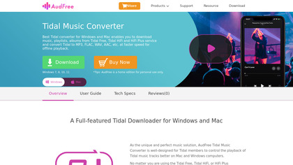 AudFree Tidal Music Converter image