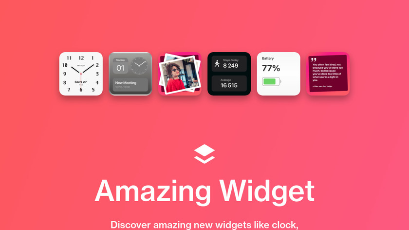 Amazing Widget Landing Page