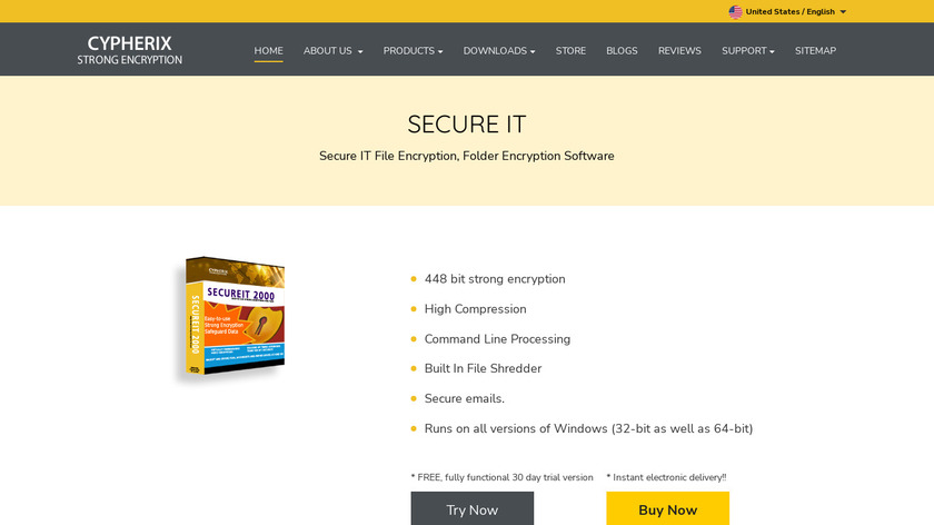 Cypherix Secure IT Landing Page