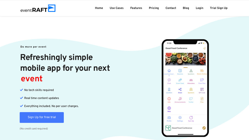 eventRAFT Landing Page