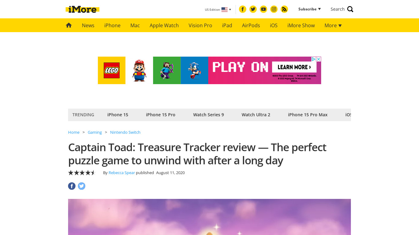 Captain Toad: Treasure Tracker Landing page