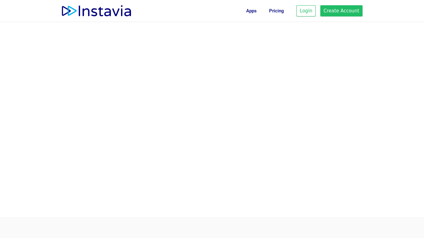 Instavia Landing page