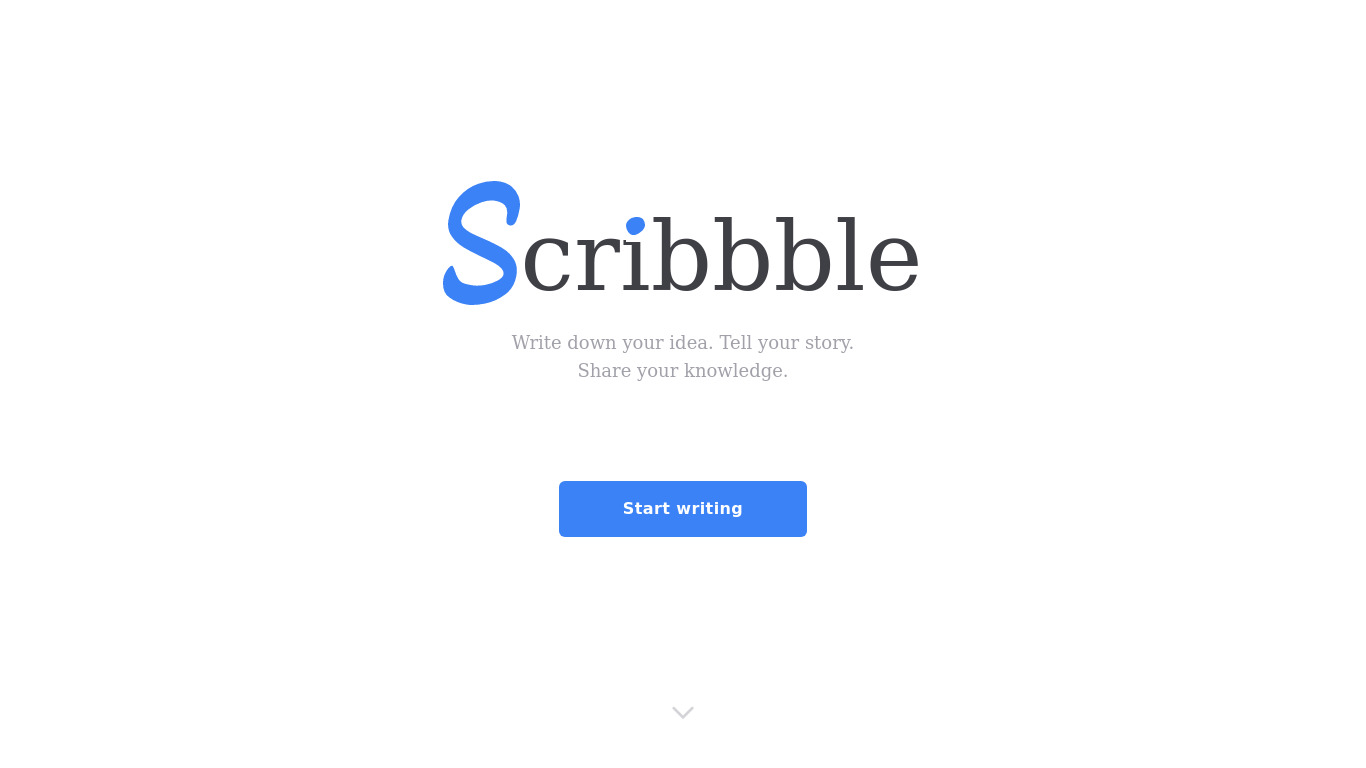 Scribbble.io Landing page