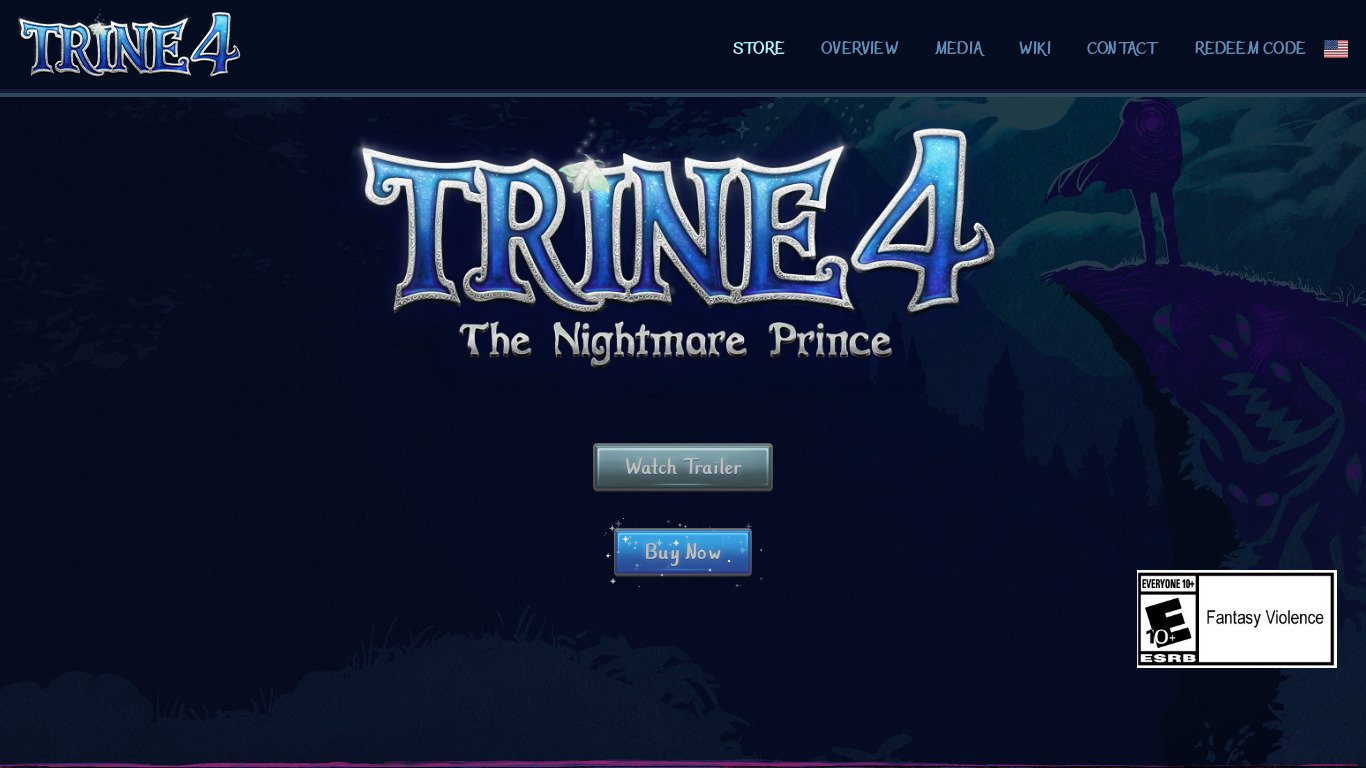 Trine 4: The Nightmare Prince Landing page