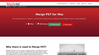 Mailvita Mac Merge PST Tool image