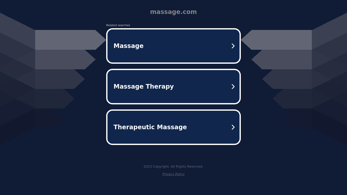 Massage Landing page