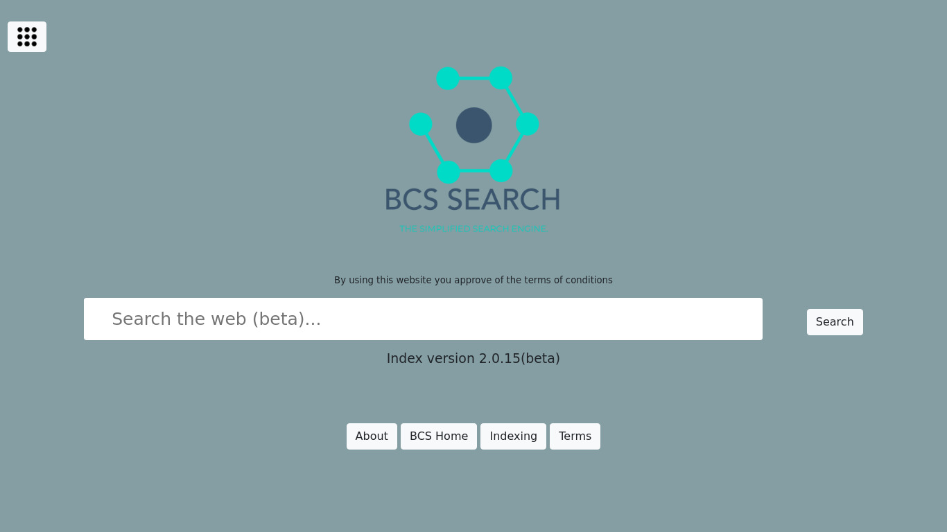 BCS Search Landing page