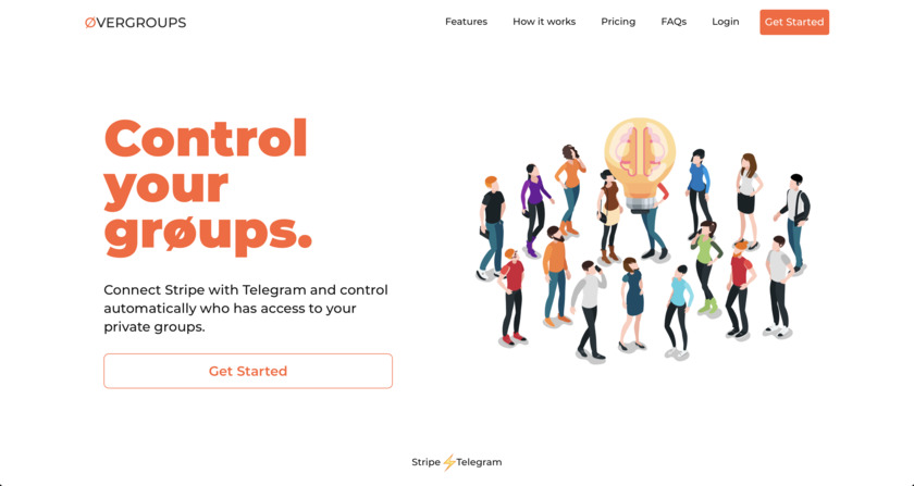 OverGroups Landing Page