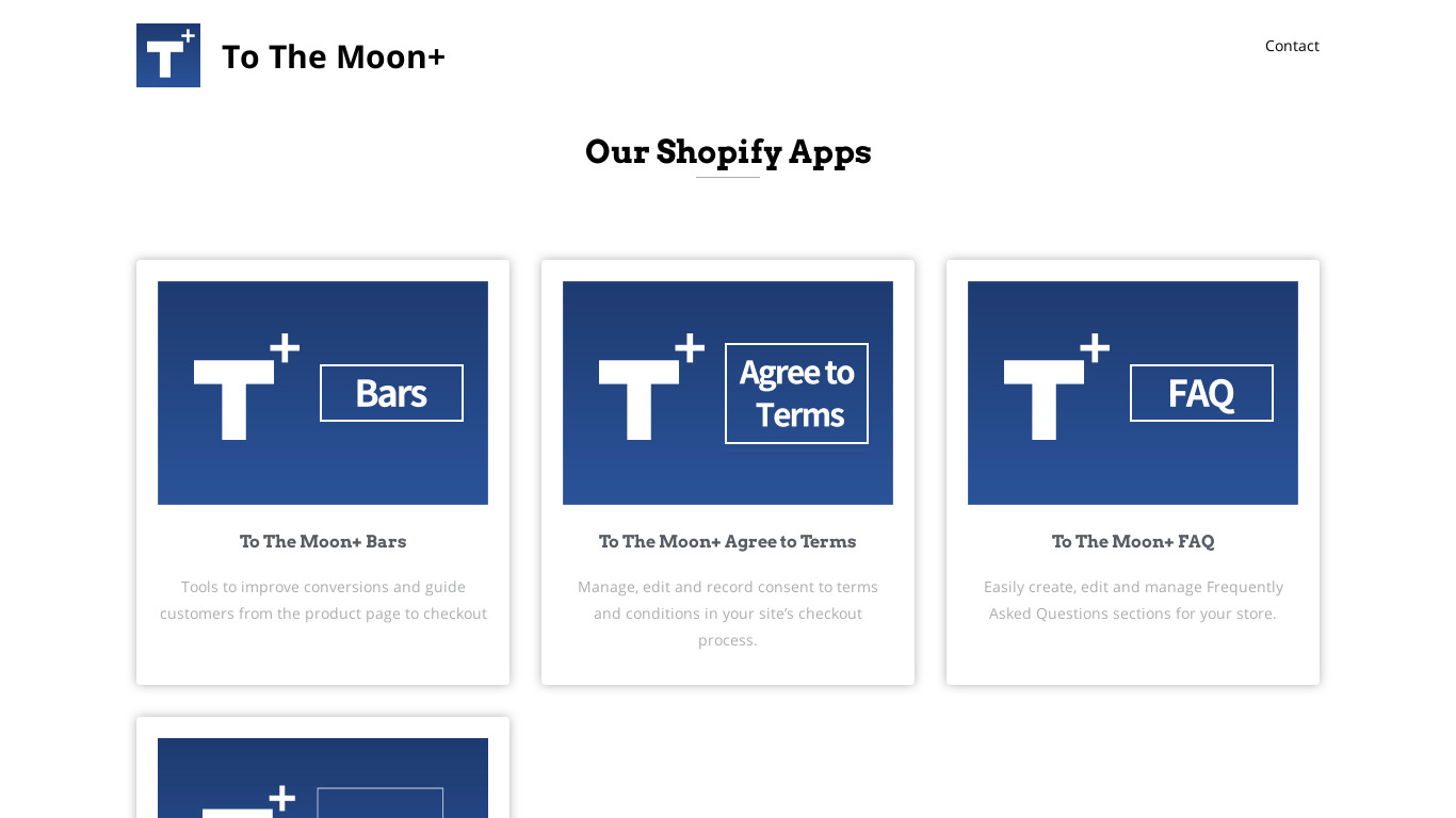 To The Moon Plus Landing page