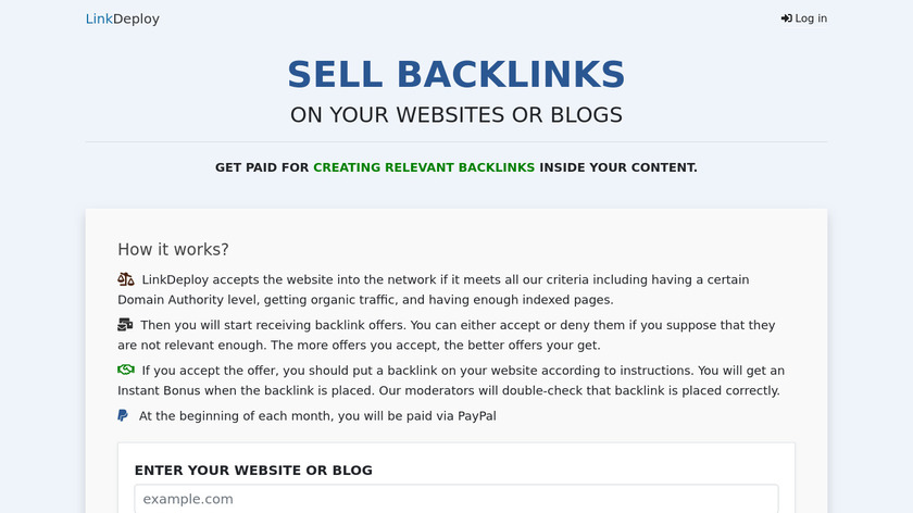 LinkDeploy Landing Page