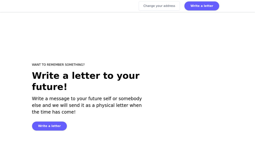 Letter to Yourself Landing Page