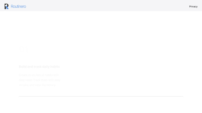 Routinero Landing Page