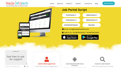 Narjis Infotech Job Portal Script image