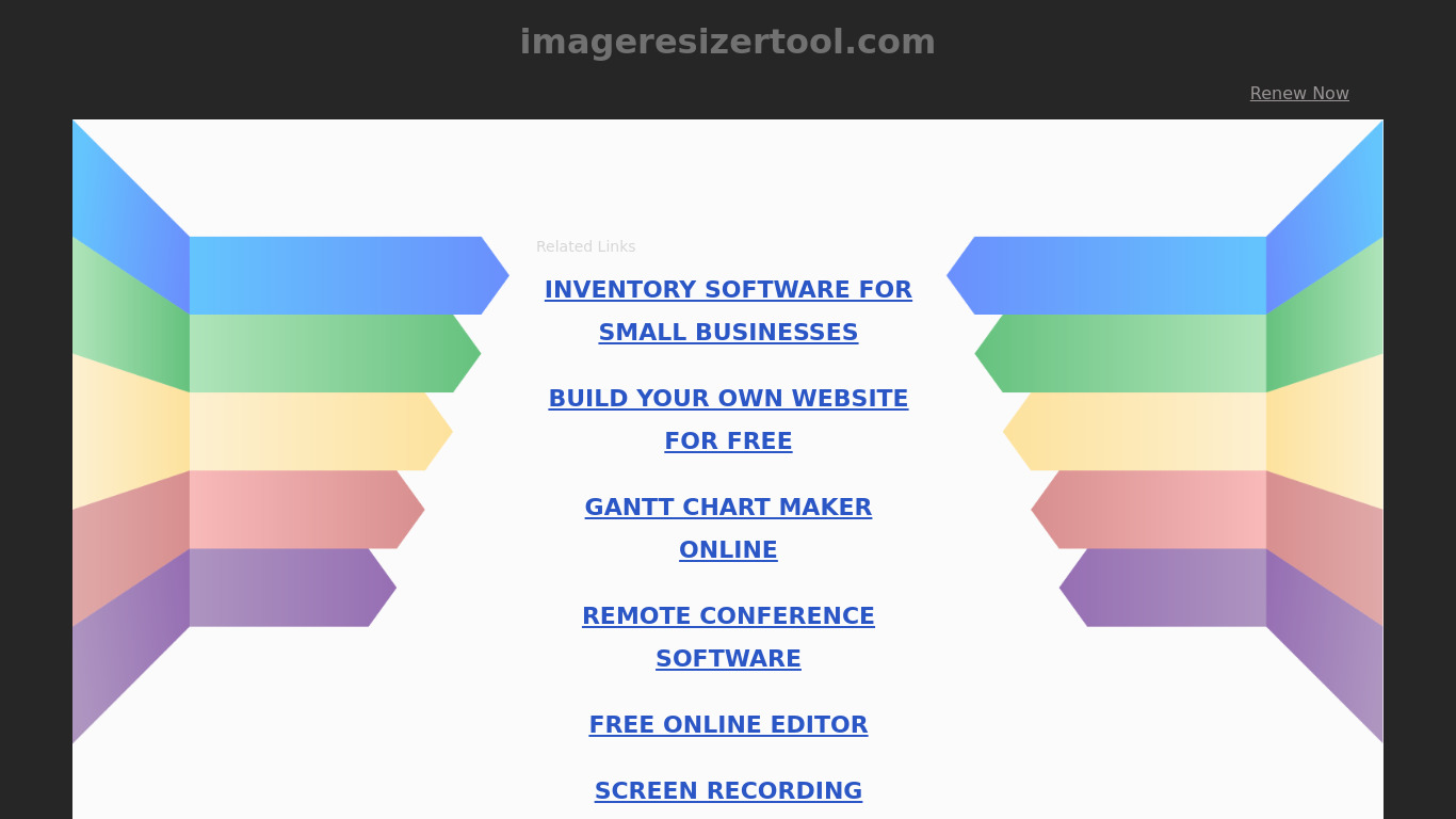 Image Resizer Tool Landing page