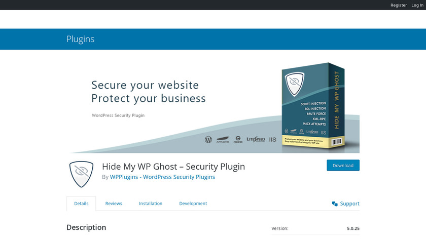 Hide My WP Ghost Landing Page