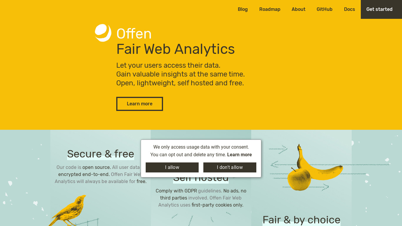 Offen Landing page