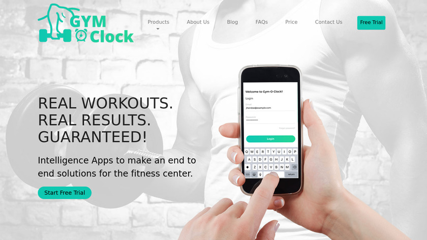 Gym Clock App Landing Page