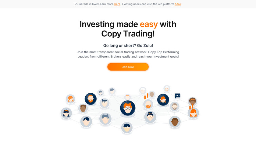 ZuluTrade Landing Page