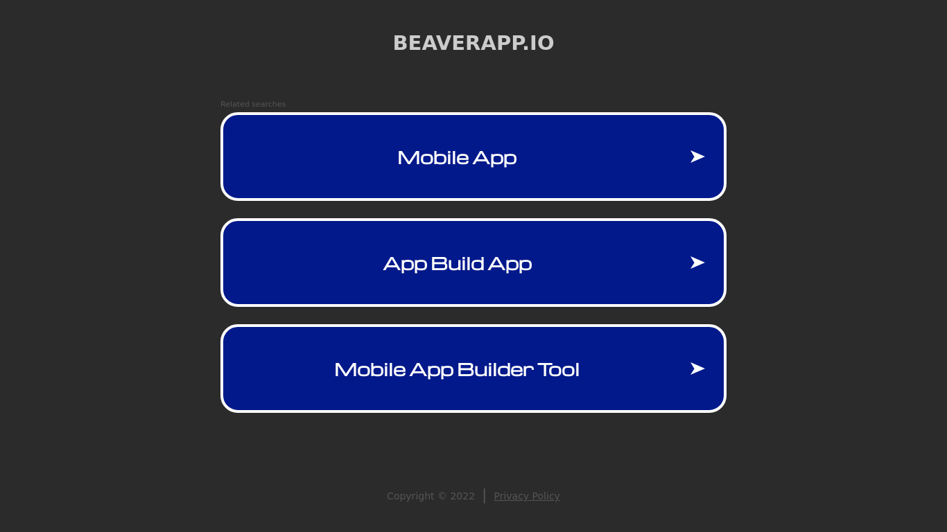 Beaverapp.io Landing page