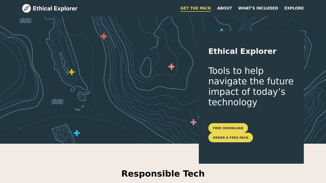 Ethical Explorer Pack Landing page
