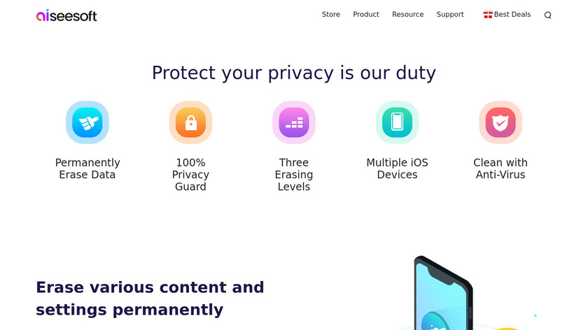 Aiseesoft FoneEraser Landing Page