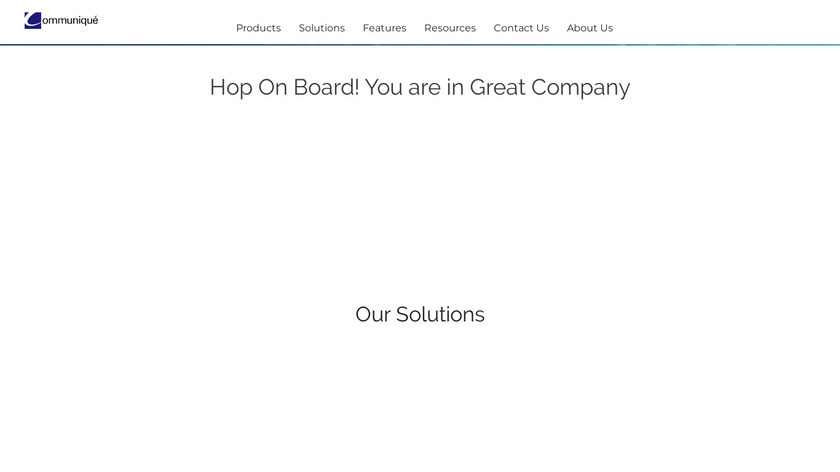 Communique Virtual Trade Show Platform Landing Page