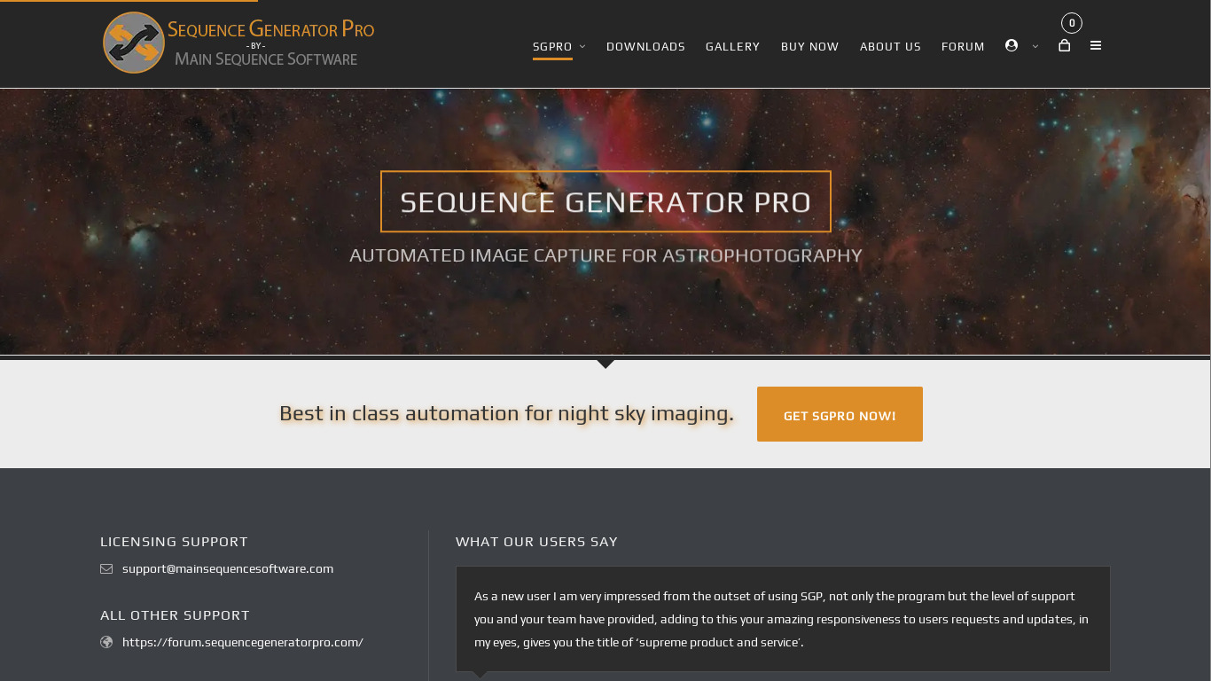 Sequence Generator Pro Landing page